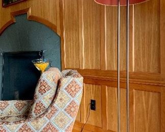 Item 144:  Metal, double column floor lamp with heavy base - 69":  $245