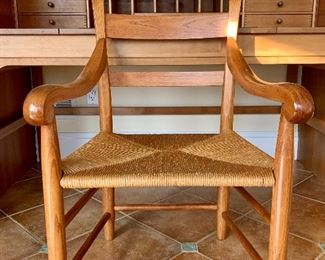 Item 148:  Rush seat armchair - 23"l x 22"w x 33"h:  $165