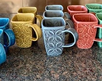 Item 209:  Great set of ceramic, handmade mugs, 11 in all:  $45