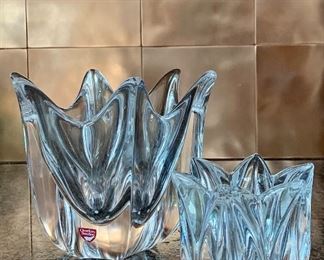 Item 210: Orrefors Crystal Bowl with another that is NOT Orrefors: $28                                                                                               Orrefors - 6"