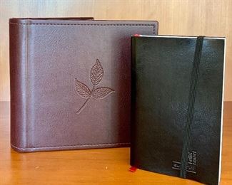 Item 172:  (2) Leather Photo journal and  grid notebook: $14