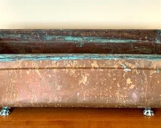 Item 228:  Copper Trough - 16.5"l x 6.5"w x 5.5"h:  $14