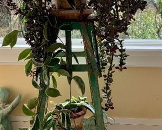 Item 230:  Shabby Chic green plant stand: $30