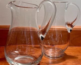 Item 241:  Two clear pitchers - 9": $14