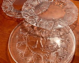 Item 245:  Lot of three Christmas Platters- Largest - 14": $21                               
