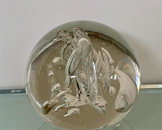 Item 265:  Brian Lonsway Art Glass Paperweight - 3":  $75