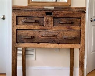 Item 192:  Rustic Antique Japanese Chest - 30.25"l x 19.75"w x 38"h: $375