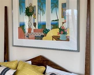 Item 137:  Thomas McKnight "Palm Beach" Serigraph -Signed and Numbered - 105/175 - original receipt available - 51" x 46": $450