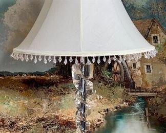 Item 271:  Pair, Vintage Lucite Twist Lamps - 30.5": $125