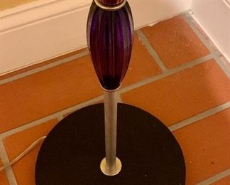 detail - heavy base - colorful glass column