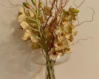 Item 279:  Super Tall! Interesting Vase with Faux Arrangement:  $28