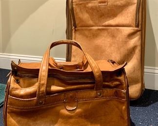 Item 183:  Hartman leather suitcase and duffle bag:                                       Suitcase - 23" x 15" : $65                                                                                            Duffle - 16" x 10": $50