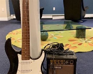 Item 185:  Yamaha EG112 guitar: $125                                                              Item 186:  Yamaha GA-10 amp:  $50