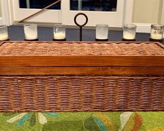 Item 189:  Pottery Barn CD basket - 22" x 6":  $18