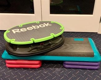 Item 151:  Risers, Step and Reebok Balance Board: $175