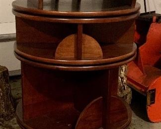 Item 131:  Levenger Solid Cherry 4 piece rotating bookcase/lectern - 45" tall- GREAT for teachers teaching remotely!: $225