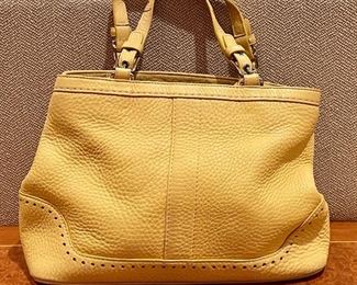 Item 312:  Yellow Coach Bag: $40
