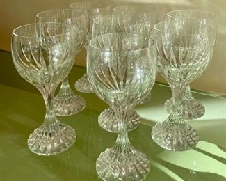  Baccarat  Massent Wine/Water Goblets Glasses 7” -(8): $395
