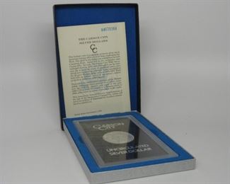 1884
Carson City Mint
Uncirculated
Silver Dollar Located in: Chattanooga, TN **Sold As-Is Where Is**