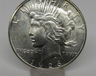 Yr: 1926-S
Origin: US
Denomination Peace Silver Dollar