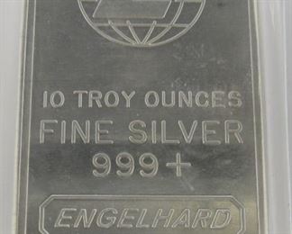 Ser#: C740423
Denomination 10 Troy Ounce Engelhard
Series: Silver Bar
Located in: Chattanooga, TN **Sold As-Is Where Is**