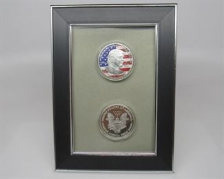 Denomination Framed Commemorative
Series: Trump Silver Coins
Located in: Chattanooga, TN **Sold As-Is Where Is**
Background - Tan