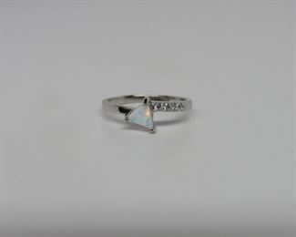 Stone: Opal & Topaz
Type: Ring
Metal: Sterling Silver
Size: 5
Located in: Chattanooga, TN **Sold As-Is Where Is**
Triangular Shape