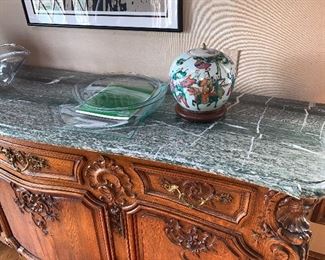 Marble top sideboard in excellent condition 2'x82"x42"