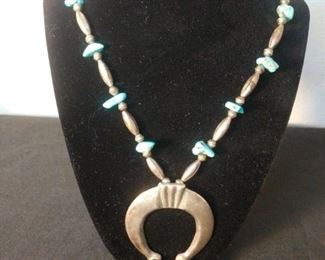 1 necklace and matching ring with turquoise stone