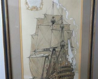DURANDCHAPRON CLIPPER SHIP PAINTING DurandChapron