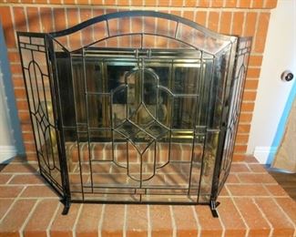 ireplace screen metal frame with clear screen