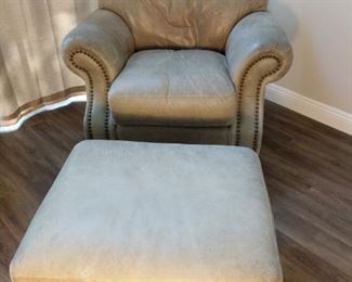 leather trend chair and matching ottoman