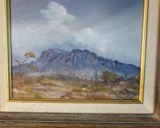 oil painting signed desert setting