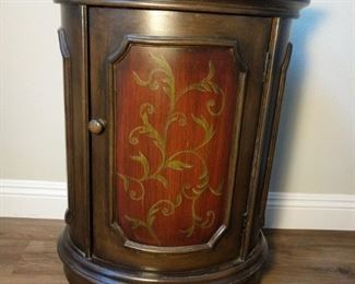 oval 2 shelf storage cabinet