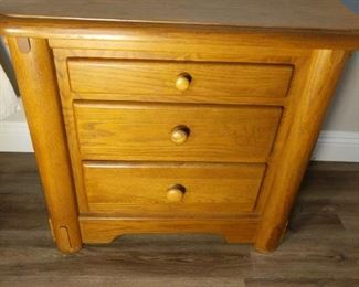 wooden nightstand 27 by 17 by 26 inches high top drawers for jewelry