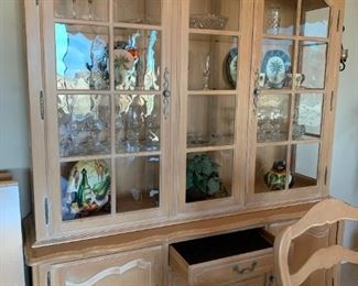 Ethan Allen French Provincial china cabinet