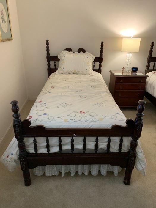 #1	Bed	Twin Mahogany Headboard/Footboard Bed  $120 each	 $240.00 

