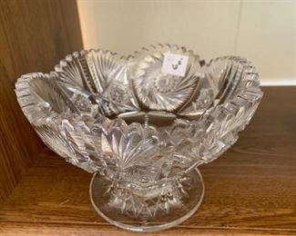 #117	American Brilliant Footed Fruit Bowl 8.5x5.5	 $60.00 
