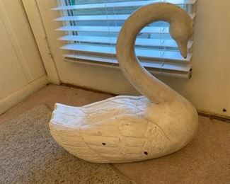 #159	White-painted Heavy Wood Swan	 $75.00 
