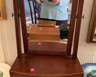 #163	Wood Shaving Mirror w/1 drawer Dovetailed  14x7x20	 $65.00 
