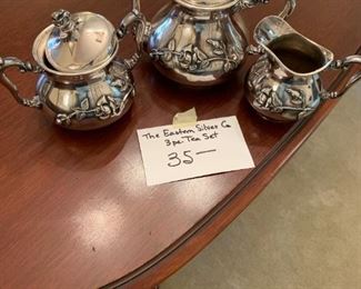 #172	Eastern Silver Co 3 pc. Silver Tea Set 	 $35.00 
