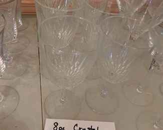 #175	Clear Crystal set of 8 goblets - set of 8	 $24.00 
