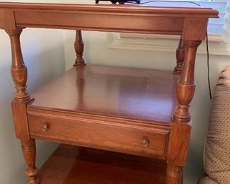 #31	Pennsylvania House End table w/1 drawer & 1 Shelf  22x23x24   $35 each - as is finish	 $70.00 
