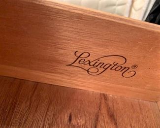 #58	Lexington 3 drawer end table 30x19x30 w/glass protect	 $150.00 
