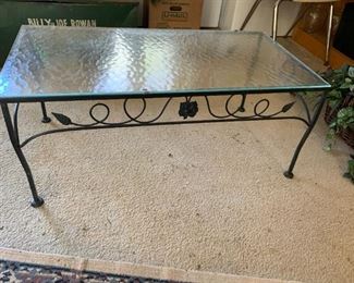 #85	Iron/Tempered Glass Coffee Table  36x18x15	 $30.00 
