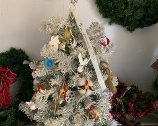 #95	White Christmas Tree w/ornaments  42" Tall	 $25.00 
