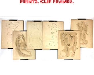 Lot 2007 6pcs HENRI MATISSE Prints. clip frames.