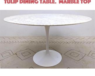 Lot 2012 Eero Saarinen for KNOLL Tulip Dining Table. Marble top