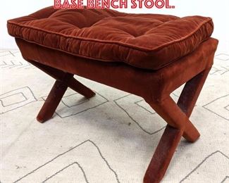 Lot 2013 Decorator Upholster x Base Bench Stool.