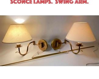 Lot 2023 Pair Casella Wall Sconce Lamps. Swing Arm.